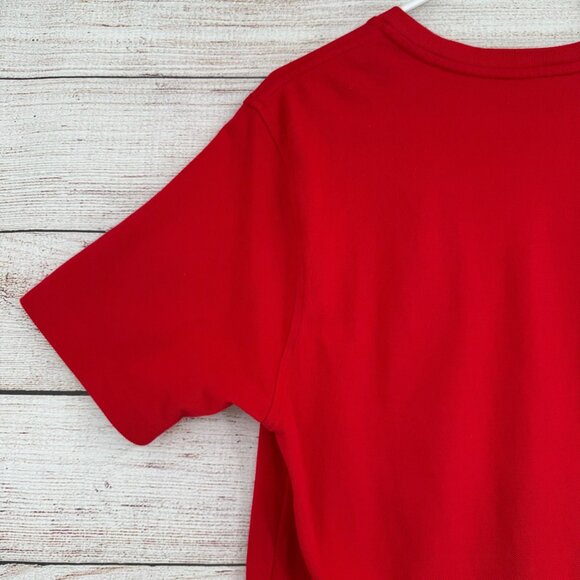 Apple Employee Knit Short Sleeve T-Shirt Men's Size Medium Red - Picture 13 of 14